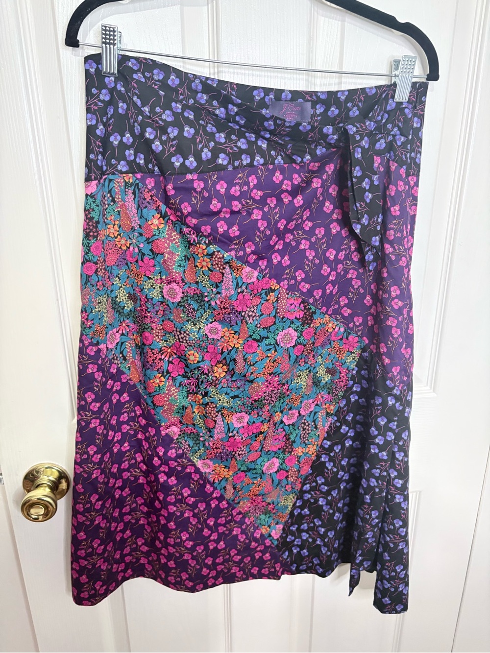 J.Crew x Liberty Tie-Waist Midi Skirt Mixed Floral Size 6 - Picture 2 of 9
